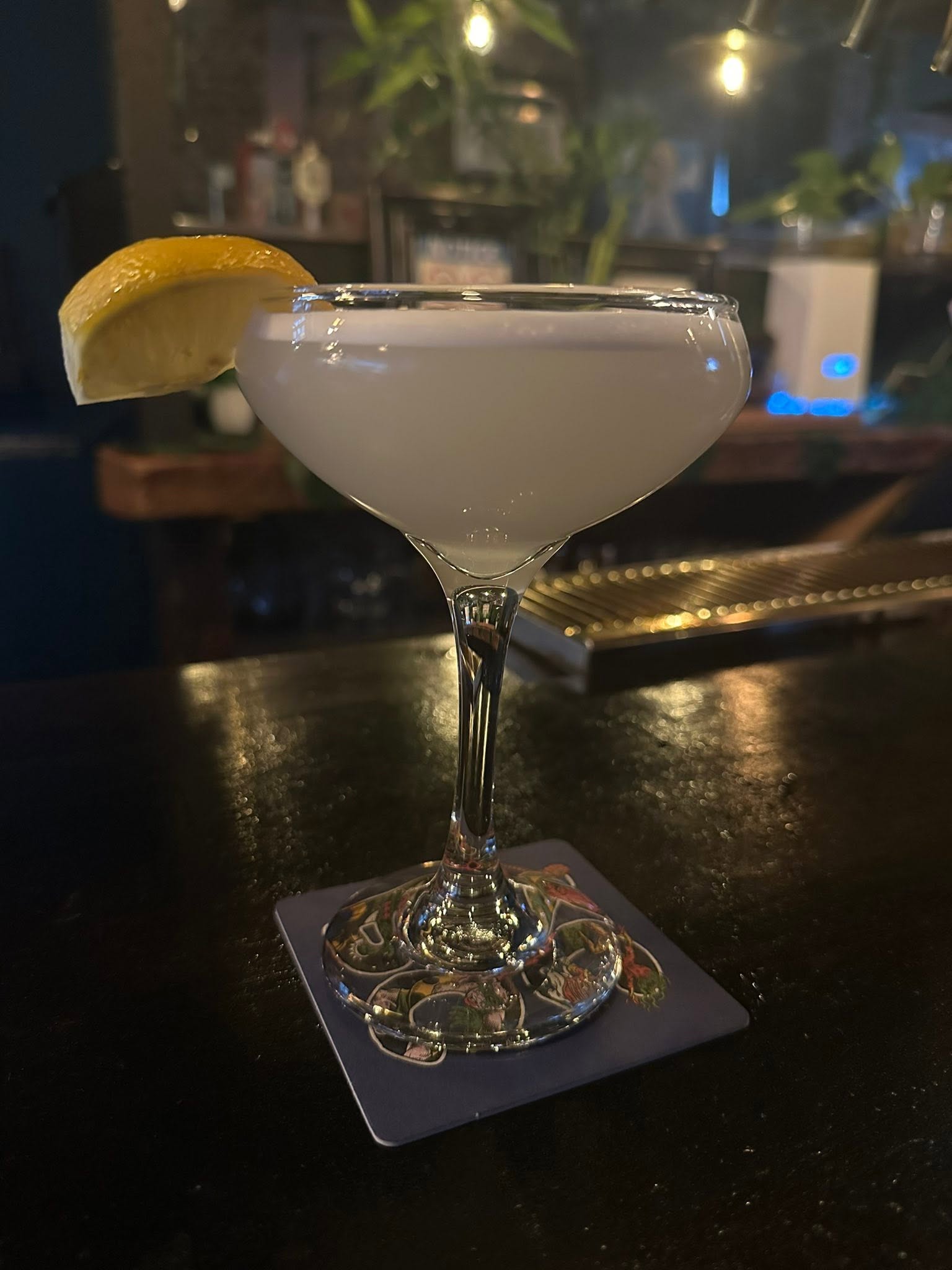 A coupe cocktail at The C List Cocktail Bar