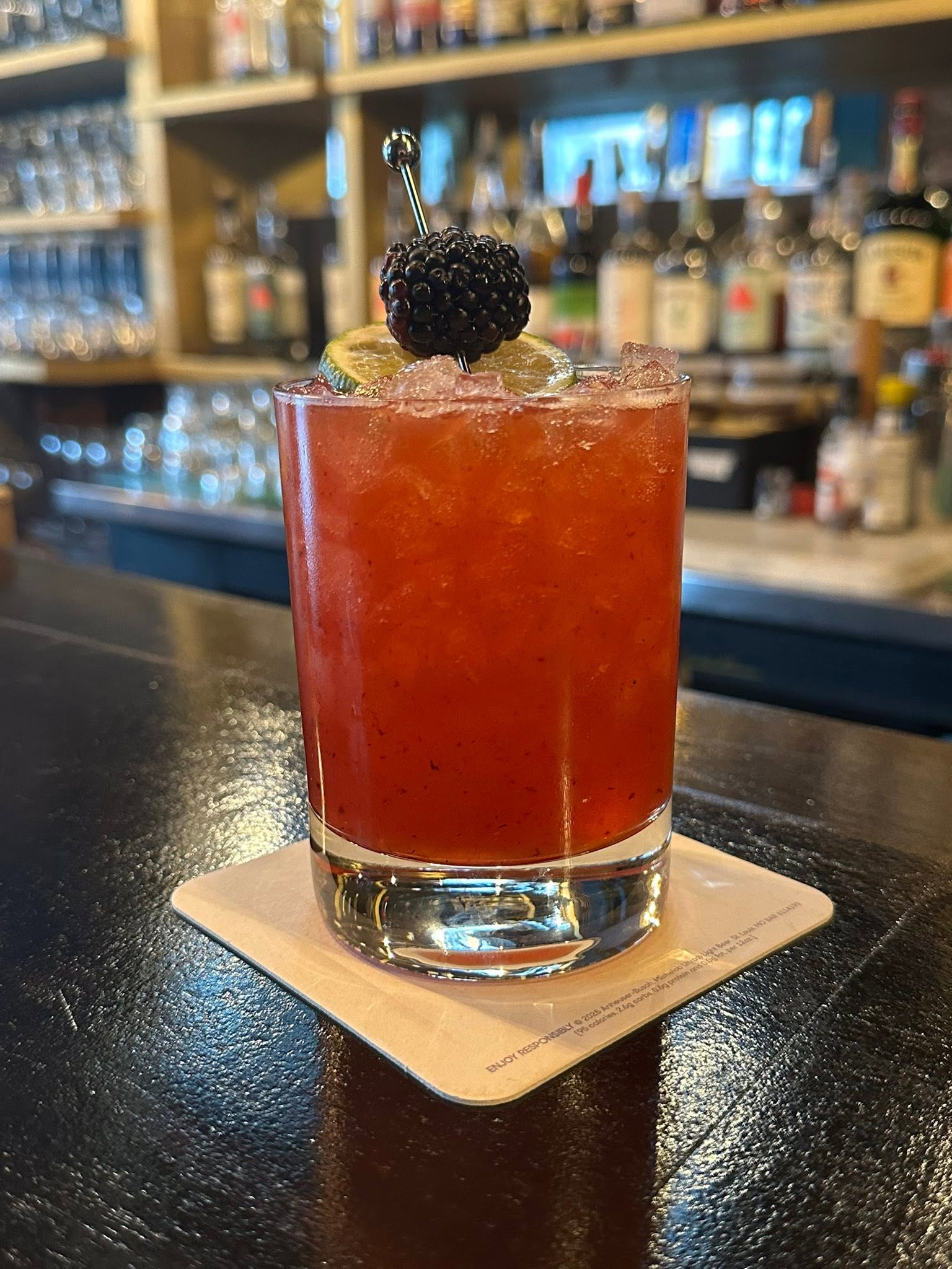 Blackberry cocktail at The C List Cocktail Bar, a Caribbean-inspired cocktail bar in Crown Heights, Brooklyn