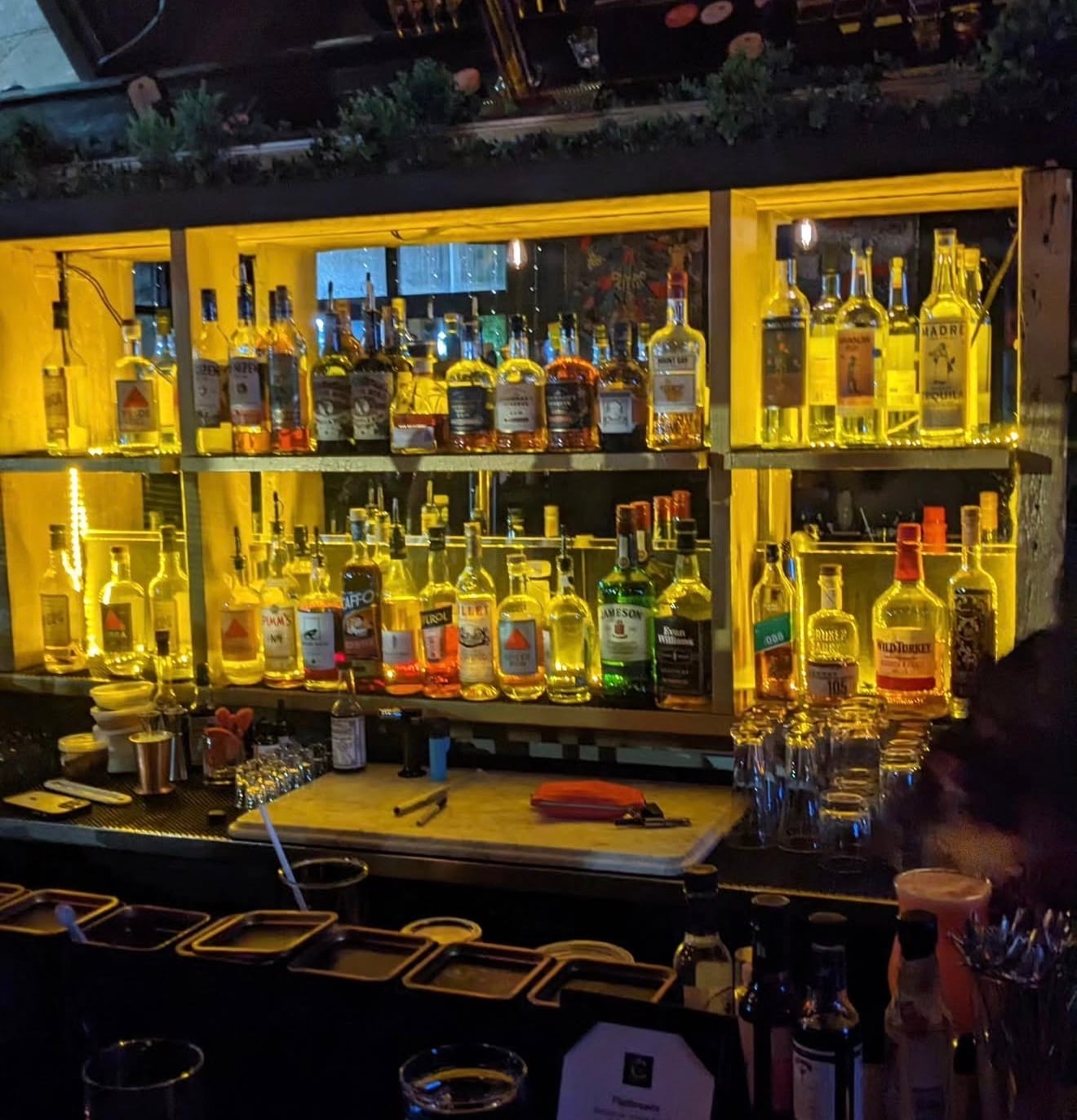 The bar at The C List Cocktail Bar, Crown Heights