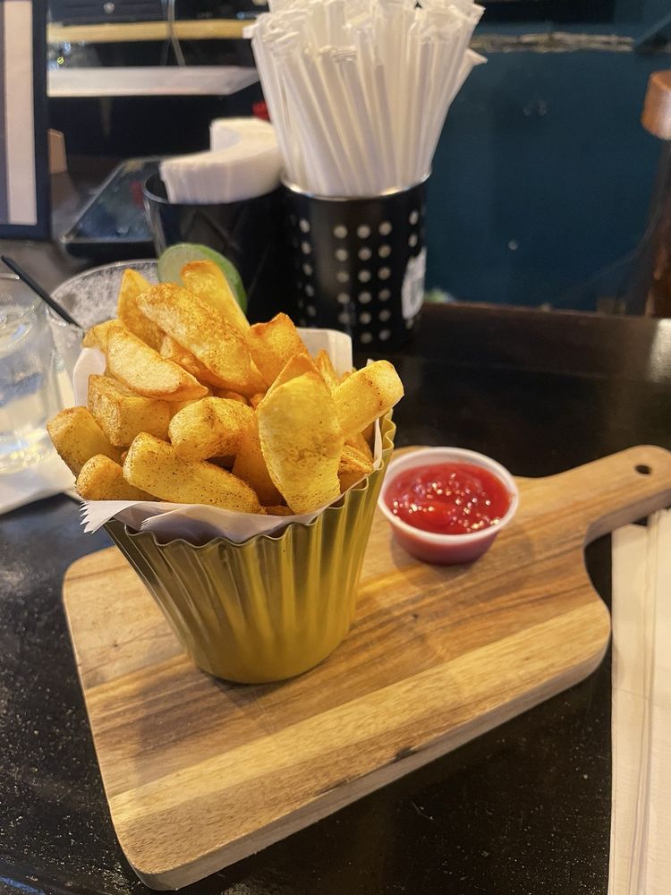 Jerk fries at The C List Cocktail Bar